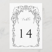 黒いビクトリアン枠の表の番号 プログラム (裏面)