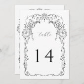 黒いビクトリアン枠の表の番号 プログラム (正面/裏面)