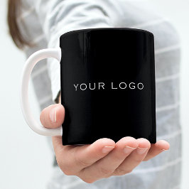 黒いビジネスロゴ長方形 コーヒーマグカップ