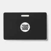 黒いビジネス写真IDスタッフID バッジ (裏面)