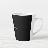 黒いビジネス ロゴ 長方形 カフェラテマグ (右)