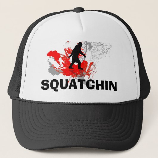 黒いビッグフットとのSquatchin キャップ (正面)