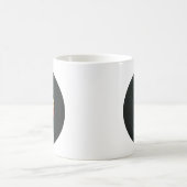 黒いビニール音楽記録ラベルの飲み物用品 コーヒーマグカップ (中央)