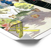 黒いビロードのビジネスドレスを着た女性（1924年） ポスター (角)