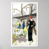 黒いビロードのビジネスドレスを着た女性（1924年） ポスター (正面)