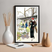 黒いビロードのビジネスドレスを着た女性(1924年) ポスター