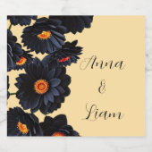 黒いビロードの花 スパークリングワインラベル (シングルラベル)