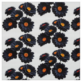 黒いビロードの花 ファブリック