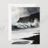黒いビーチ波 シーズンポストカード (正面/裏面)