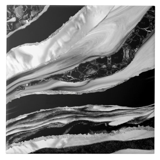 黒いビー玉と真珠の母 タイル (正面)