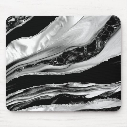 黒いビー玉と真珠の母 マウスパッド (正面)