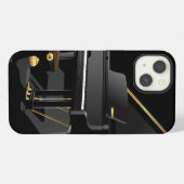 黒いピアノ iPhoneケース (裏面横)