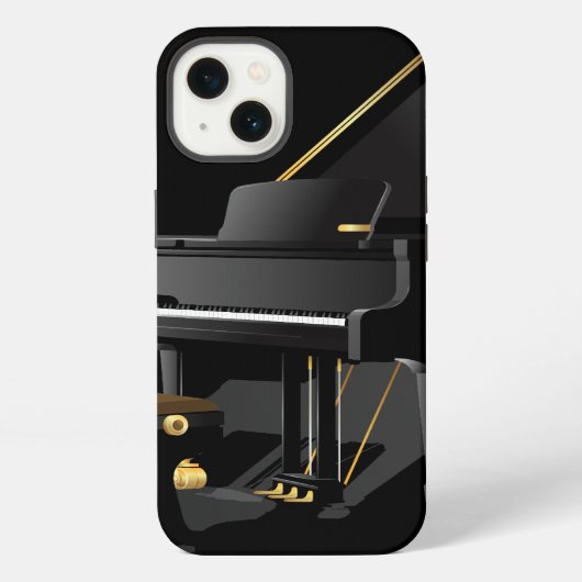 黒いピアノ iPhoneケース (裏面)
