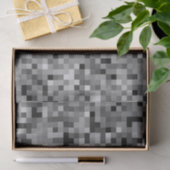 黒いピクセルモザイク 薄葉紙 (ギフト)