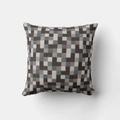 黒いピクセル| Pixelatedパターン|ゲーマー クッション (裏面)