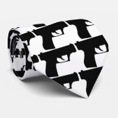 黒いピストル-銃 ネクタイ (ロール)