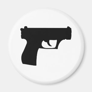 黒いピストル-銃 マグネット