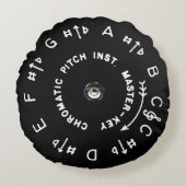 黒いピッチパイプ ラウンドクッション (正面)