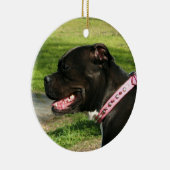 黒いピットブルのオーナメント セラミックオーナメント (右)