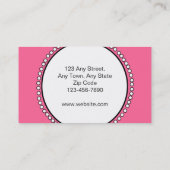 黒いピンクのカップケーキのケーキのベーカリーの名刺 名刺 (裏面)