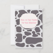 黒いピンクの牛の風船のベビーシャワー招待状 招待状 (裏面)