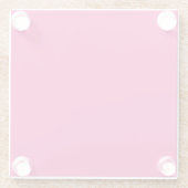 黒いピンクの背縁ど景 ガラスコースター (裏面)