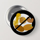 黒いピーナツ木のナットの自由なナットのアレルギーの子供 缶バッジ (正面&裏面)