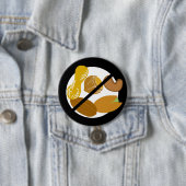 黒いピーナツ木のナットの自由なナットのアレルギーの子供 缶バッジ (インサイチュ)