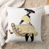 黒いファッションの枕 クッション (ブランケット)