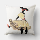 黒いファッションの枕 クッション (正面)