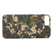 黒いファッションドユリの花の古い模様 Case-Mate iPhoneケース (裏面(横))