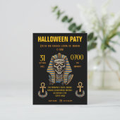 🖤 黒いファラオのミイラ招待状 🎃✉️ インビテーションポストカード (スタンド正面)