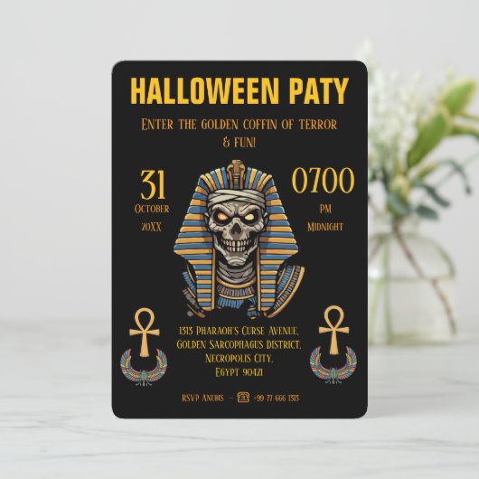 🖤 黒いファラオのミイラ招待状 🎃✉️ 招待状 (スタンド正面)