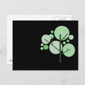 黒いファンキーバックロードの木 ポストカード (正面/裏面)