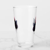 黒いファンキー鶏が二羽 タンブラーグラス (左)