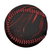 黒いファンドの赤い波状の長いトレース 野球ボール (正面左)