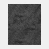 黒いファーパターン フリースブランケット (正面)