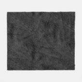黒いファーパターン フリースブランケット (正面(横))