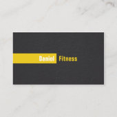 黒いフィットネスのパーソナルトレーナーの写真 名刺 (裏面)