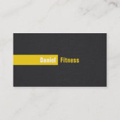 黒いフィットネスのパーソナルトレーナーの写真 名刺 (裏面)