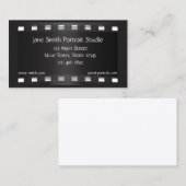 黒いフィルムのストリップの名刺 名刺 (正面/裏面)