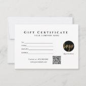 黒いフェイクギフト券の金ゴールドフレームの輝き (裏面)