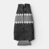 黒いフェイクシークインズスパークルズとダイヤモンド ボトルクーラー (裏面)