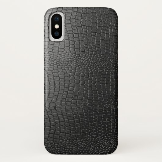 黒いフェイク半革の模様 Case-Mate iPhoneケース (裏面)