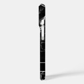 黒いフェイク大理石のテクスチャの名前をカスタムする Case-Mate iPhoneケース (裏面 / 左)