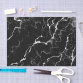 黒いフェイク大理石のテクスチャの外観 薄葉紙 (クラフト)