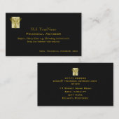 黒いフェニックスの財務顧問の贅沢な金ゴールド 名刺 (正面/裏面)