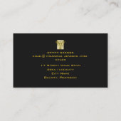 黒いフェニックスの財務顧問の贅沢な金ゴールド 名刺 (裏面)