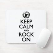 黒いフォントの平静そして石を保って下さい マウスパッド (マウス)