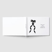 黒いフォーマルリボンエレガントな結婚式 ゲストブック (全面)